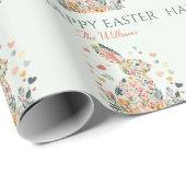 Spring Meadow Bunny Wrapping Paper Geschenkpapier (Rolleneckpunkt)