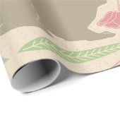 Spring Meadow Bunny Wrapping Paper Geschenkpapier (Rolleneckpunkt)