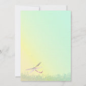 Spring Meadow Dragonfly Hochzeitessen der Probe Einladung (Rückseite)