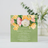 Spring Meadow Floral Bridal Dusche Einladung (Stehend Vorderseite)