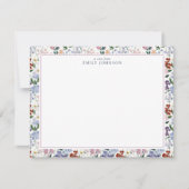 Spring Meadow Floral Note Card Einladung (Vorderseite)
