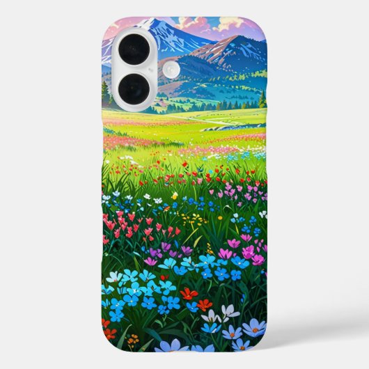 Spring Meadow & Mountains - Anime Landschaft Case-Mate iPhone Hülle (Rückseite)