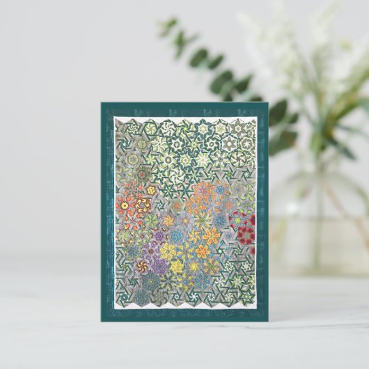 Spring Meadow Quilt Postkarte (Stehend Vorderseite)