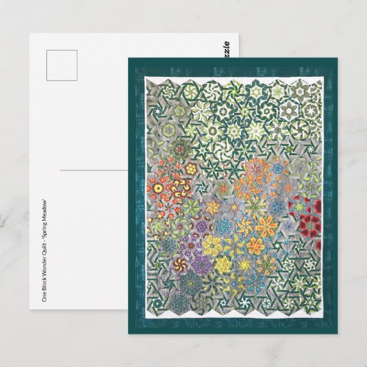 Spring Meadow Quilt Postkarte (Vorne/Hinten)