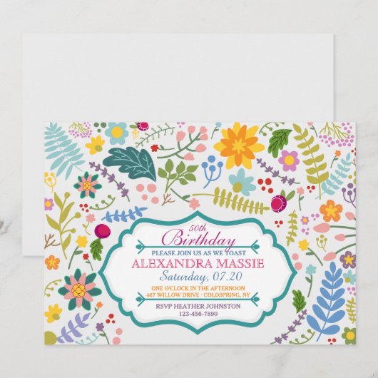 Spring Medley Einladung (Vorne/Hinten)