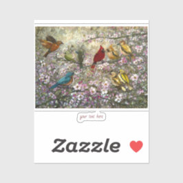 Spring Meet: Colorful Songbirds Bird Lovers Gifts Aufkleber