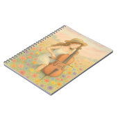Spring Melody - Girl with Cello in Blume Field 🌸 Notizblock (Linke Seite)