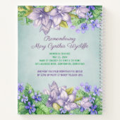 Spring Memorial Service Gästebuch Lilac Foto Notizblock (Rückseite)