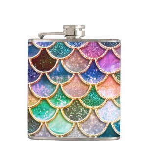 Spring Mermaid Glitzer Scales - Mermaidscales Flachmann
