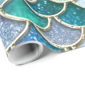 Spring Mermaid Glitzer Scales - Mermaidscales Geschenkpapier (Rolleneckpunkt)