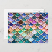 Spring Mermaid Glitzer Scales - Mermaidscales Postkarte (Vorne/Hinten)