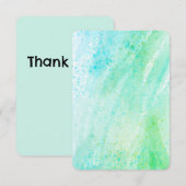 Spring Mind Tulip Blue Flat Danke Karte (Vorne/Hinten)