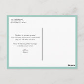 Spring Mint Confetti Dots Danke Postcard Postkarte (Rückseite)