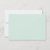 Spring Mint Confetti Dots Wedding RSVP Card (Rückseite)