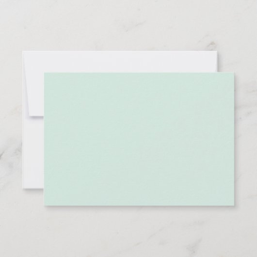 Spring Mint Confetti Dots Wedding RSVP Card (Rückseite)