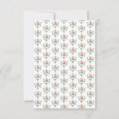 Spring Mix Rosa, Lila, Peach Rose Hochzeit RSVP Karte (Rückseite)