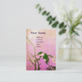 SPRING MONOGRAM, rosa violette Fuchsienbraune Perl Visitenkarte (Stehend Vorderseite)