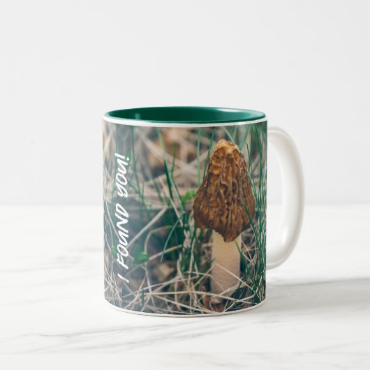 Spring Morel Mushroom Zweifarbige Tasse (VorderseiteRechts)