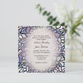 Spring Mosaic floral Tiles Wedding Einladung (Stehend Vorderseite)