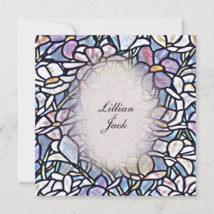 Spring Mosaic floral Tiles Wedding Einladung