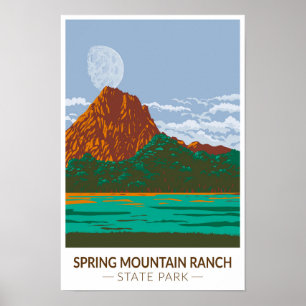 Spring Mountain Ranch Staat Park Nevada Vintag Poster