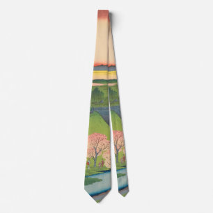Spring Mt Fuji Vintage Ukiyo-e Japanische Kunst Krawatte