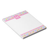 Spring Multi Color Blume Monogram Notizblock (angewinkelt)