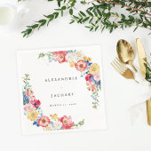 Spring Multi Color Florals Napkins Serviette