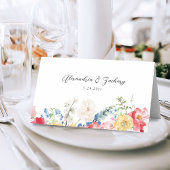 Spring Multi Color Florals Platzkarte