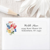 Spring Multi Color Florals Rücksendeadresse (Insitu)