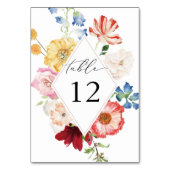 Spring Multi Color Florals Tischnummer (Vorderseite)