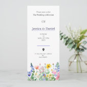 Spring multi floral colors garden wedding invitati einladung (Stehend Vorderseite)