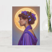 Spring Muse  in purple Folded Greeting Card Karte (Vorderseite)