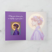 Spring Muse  in purple Folded Greeting Card Karte (Innenseite)