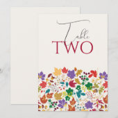 Spring Mustard Meadow Flower Wedding Table Number Einladung (Vorne/Hinten)