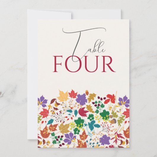 Spring Mustard Meadow Flower Wedding Table Number Einladung (Vorderseite)