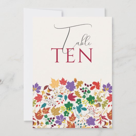 Spring Mustard Meadow Flower Wedding Table Number Einladung (Vorderseite)