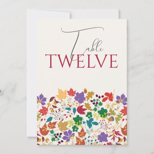 Spring Mustard Meadow Flower Wedding Table Number Einladung (Vorderseite)