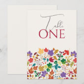 Spring Mustard Meadow Flower Wedding Table Number Einladung (Vorne/Hinten)