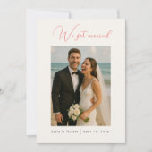 Spring Mustard Purple Flower Wedding Announcement Einladung (Vorderseite)