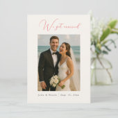 Spring Mustard Purple Flower Wedding Announcement Einladung (Stehend Vorderseite)