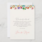 Spring Mustard Purple Flower Wedding Announcement Einladung (Rückseite)