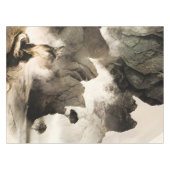 Spring Mystic Fox Misty Mountain Minimalist Zen Tischdecke (Vorderseite (Horizontal))