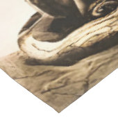 Spring Mystic Fox Misty Mountain Minimalist Zen Tischdecke (Schrägansicht)