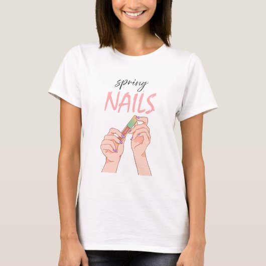 Spring Nails – Glossy Style T-Shirt (Vorderseite)