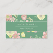 Spring Nature Floral Boho Visitenkarte (Vorderseite)