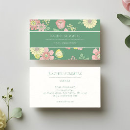 Spring Nature Floral Boho Visitenkarte