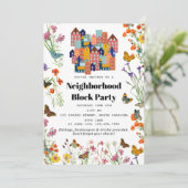 Spring Neighborhood BBQ Block Party Einladung (Stehend Vorderseite)