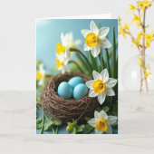 Spring Nest Egg Bloom Art Card Karte (Gelbe Blume)
