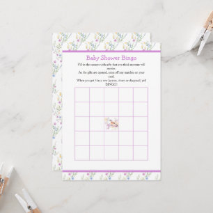 Spring Niedlich Bird Baby Dusche Bingo Einladung